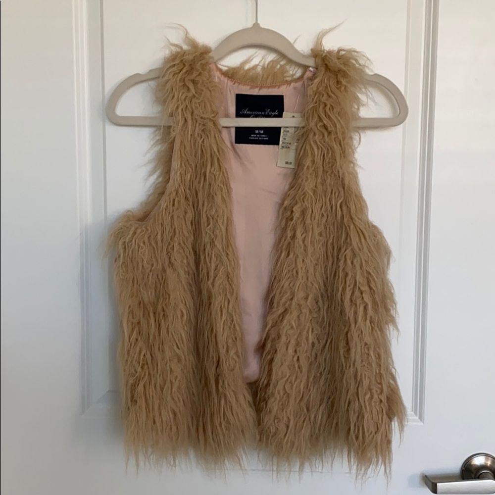American Eagle faux fur vest